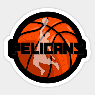 New Orleans Pelicans Basketball Sticker